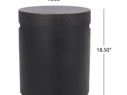 Outdoor End Table With Cutout Handle - Copper