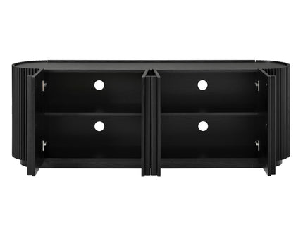 TV Stand With Fluted Tambour Style Door