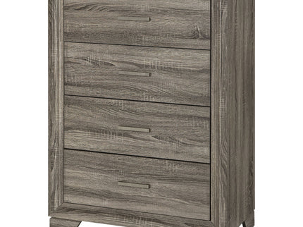 Funston - 4 Drawer Chest Of Drawers With Bar Handles - Brown Oak