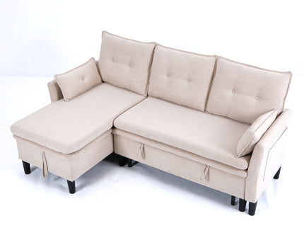 L-Shaped Reversible Chaise Sectional Sofa With Storage