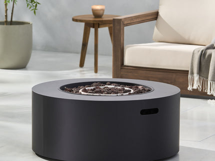Round Iron Fire Pit With 40, 000 Btu