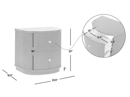 Valentine - 2 Drawer Storage Side Table