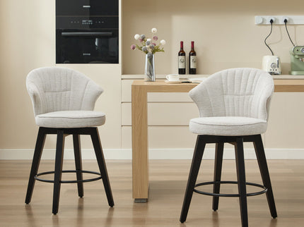Wing Back Swivel Bar Stools (Set of 2)