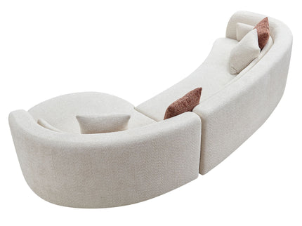 Curved Sectional Sofa, L - Shape Modular Chaise