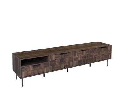 78" TV Stand With Storage Cabinets For Living Room - Walnut