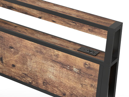 Frame With Hydraulic Lift Storage, RGB LED Lights & Multi-Port Charging, No Box Spring Needed