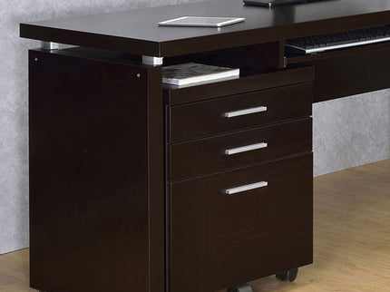 3 Drawer File Cabinetб Compact Office Storage For Home - Brown