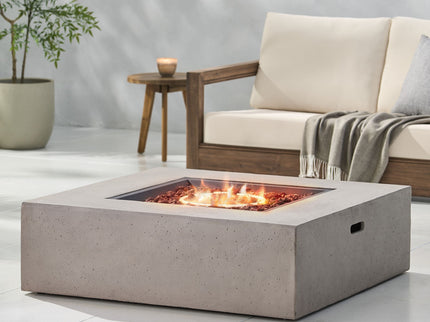 Modern 50, 000 Btu Square Fire Table With Propane Tank