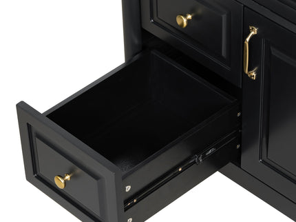 Freestanding Bathroom Vanity With Sink, Adjustable Shelf, Flip Drawer