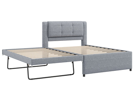 Upholstered Platform Bed With Multifunctional Trundle