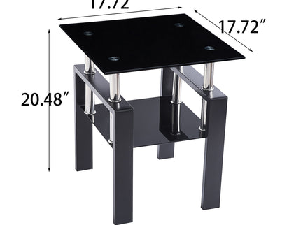 Tempered Glass Table With Storage