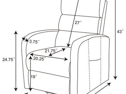 Royston - Upholstered Power Lift Recliner With Remote Comfort - Black