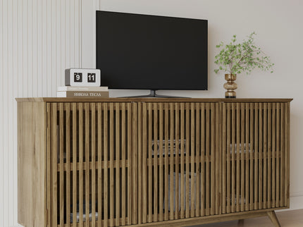 TV Stand With Adjustable Shelf - Natural