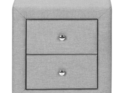 Nightstand, Storage Drawer Versatile Use, Upholstered, Transitional