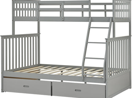 Bunk Bed With Ladder, And Safety Guard Rails