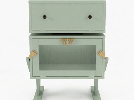 Robot LED Nightstand With 360° Rotating Drawer