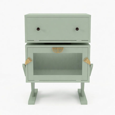 Robot LED Nightstand With 360° Rotating Drawer
