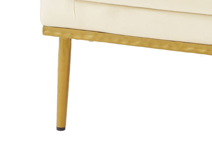 Elegant Curved Armrest Accent Armchair