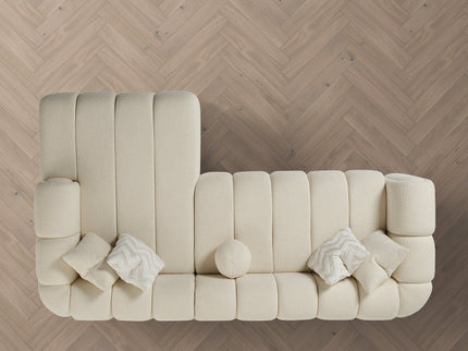 Beatrice - Modern Tufted Right Sectional Sofa - Ivory
