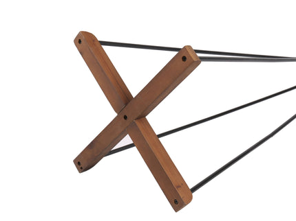 Reclaimed Wood And Metal Freestanding Coat Rack With Hooks Use In Bedroom, Living Room - Natural