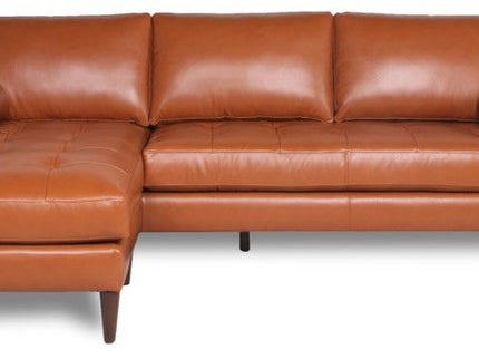 Mid-Century Tufted Sectional With Reversible Chaise