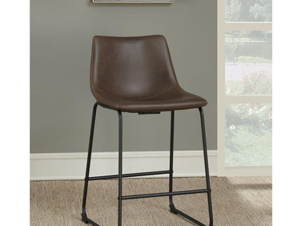 Armless Counter Height Stools (Set of 2) - Brown