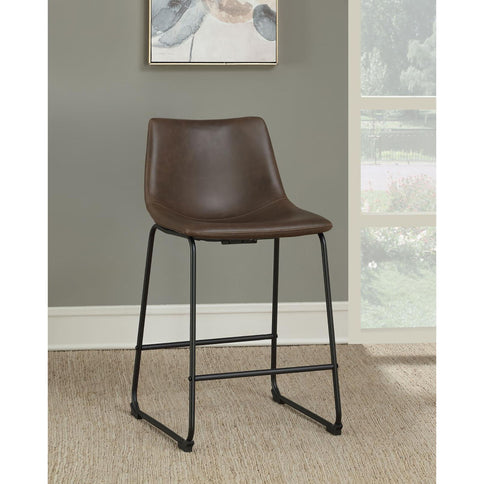 Armless Counter Height Stools (Set of 2) - Brown