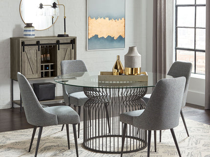 Side Chairs Upholstered With Tapered Legs (Set of 2) - Gray