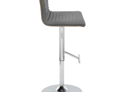 Mason - Contemporary Adjustable Barstool & Swivel With Straight T Footrest (Set of 2)
