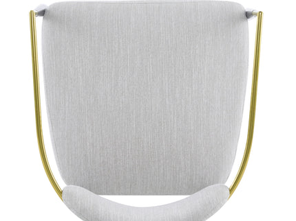 Mid Century Modern Upholstered Accent Armchair With Tapered Legs - Beige / Black / Gold
