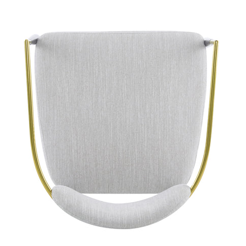 Mid Century Modern Upholstered Accent Armchair With Tapered Legs - Beige / Black / Gold