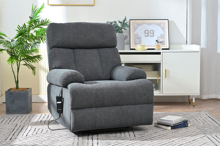 Oversized Power Lift Recliner Chai With Remote Control, Side Pocket, Spacious Seat