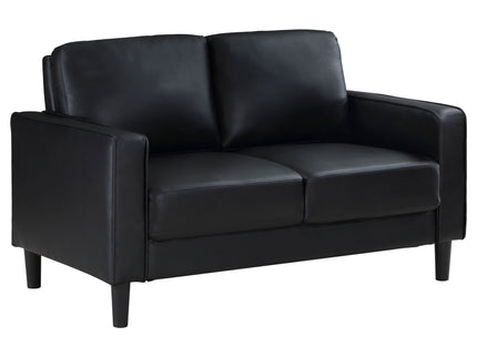 Ruth - 2 Piece Track Arm Sofa Set With Cushions - Black