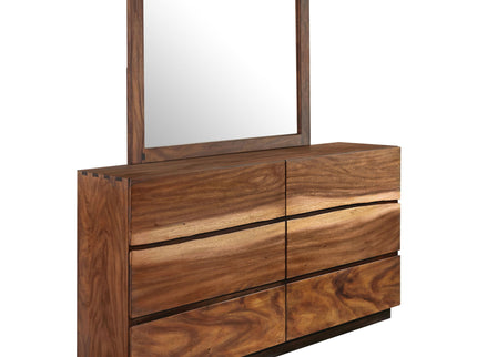 Beverly - 6 Drawer Dresser With Mirror - Walnut