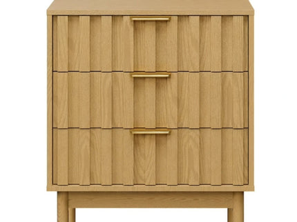 Fluted 3 Drawer Dresser