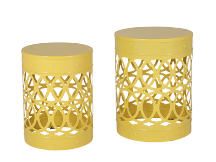 Outdoor Metal S/2 End Table