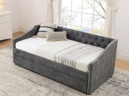 Upholstered Daybed With USB Charging & Pull Out Bed