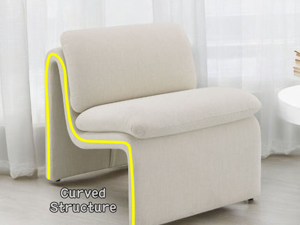 Jaeda - Innovative Elegance Accent Chair In Curved Shape