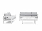 White / 3 Pc. Sofa, Loveseat, Coffee Table