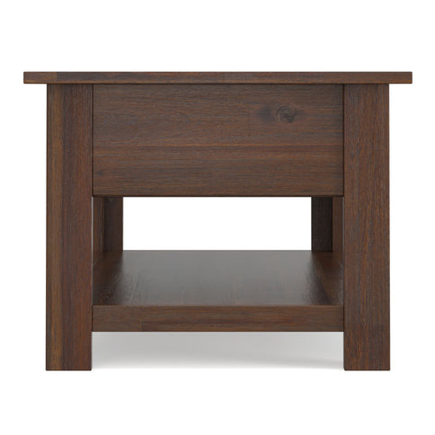 Monroe - Rectangular Coffee Table With Drawers - Brown