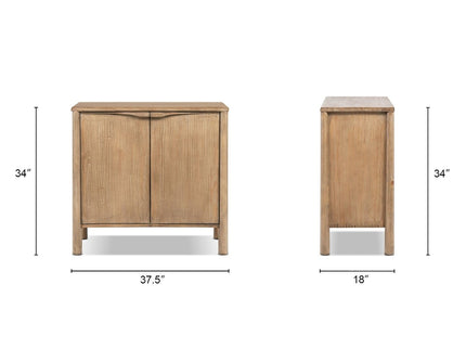 Nolan - 2 Door Accent Cabinet - Antique Brown