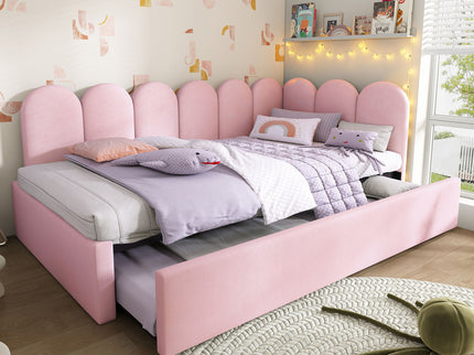 Upholstered Daybed With Pull-Out Bed
