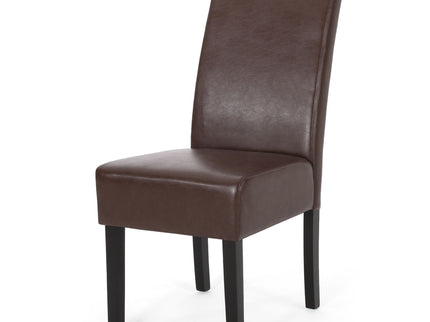 Contemporary Dining Chair With Rubberwood Legs (Set of 2)