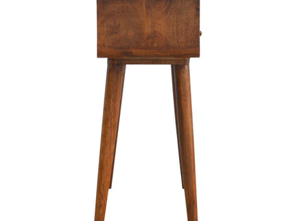 Curved Chestnut Console Table