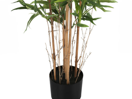 50" Tall, Artificial Plant, Bamboo Tree, Indoor, Faux, Fake, Floor, Greenery, Potted, Decorative - Green / Black