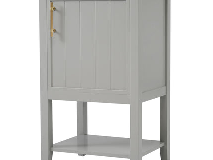 Modern Bathroom Vanity With Sink, Soft-Closing Door And Open Shelf