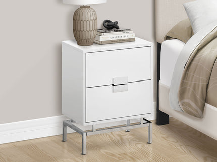 Accent Side Table, Storage Drawer, Modern Design