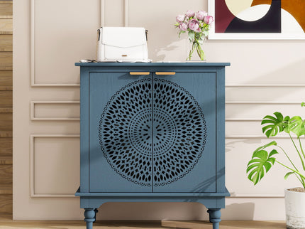 Hollow - Carved 2 Doors Accent Cabinet