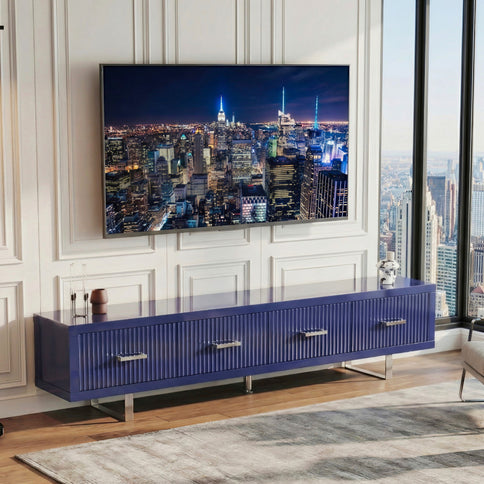 TV Stand With Slatted Drawers