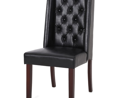 Sophisticated Tufted Dining Chair With High Back Design